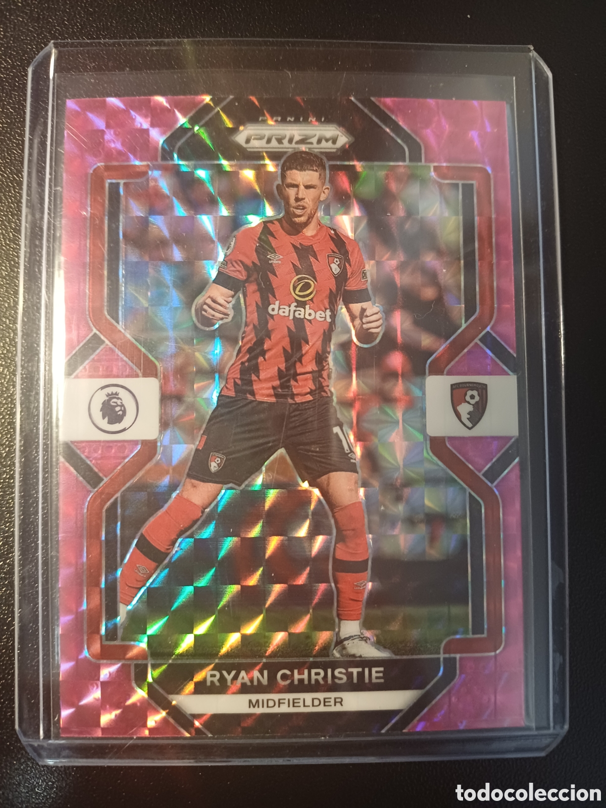 Cromos de F&uacute;tbol: #219 RYAN CHRISTIE AFC BOUNEMUOUTH PINK MOSAIC PANINI PRIZM PREMIER LEAGUE 2022-23