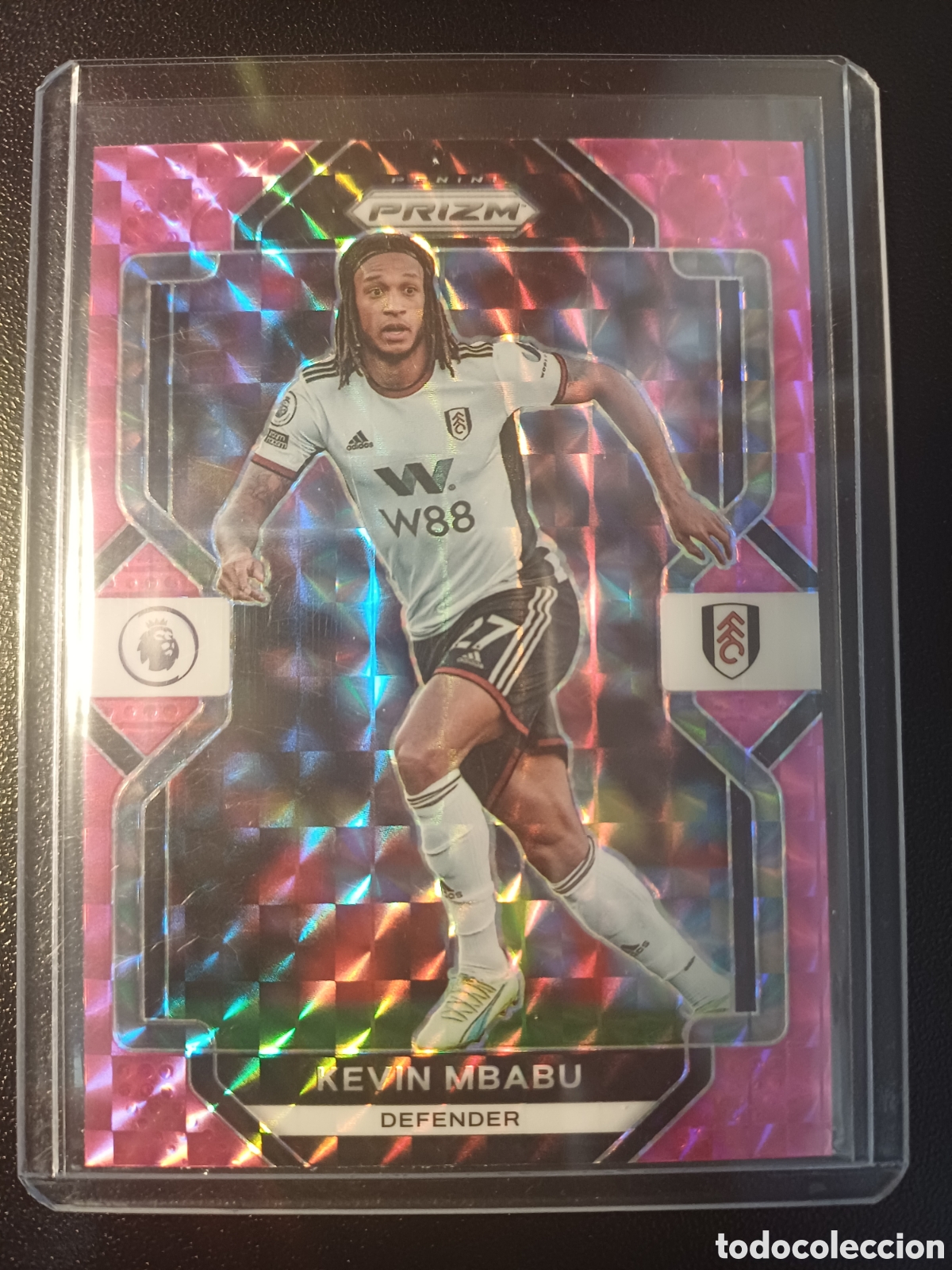 Cromos de F&uacute;tbol: #072 KEVIN MBABU FULHAM PINK MOSAIC PANINI PRIZM PREMIER LEAGUE 2022-23