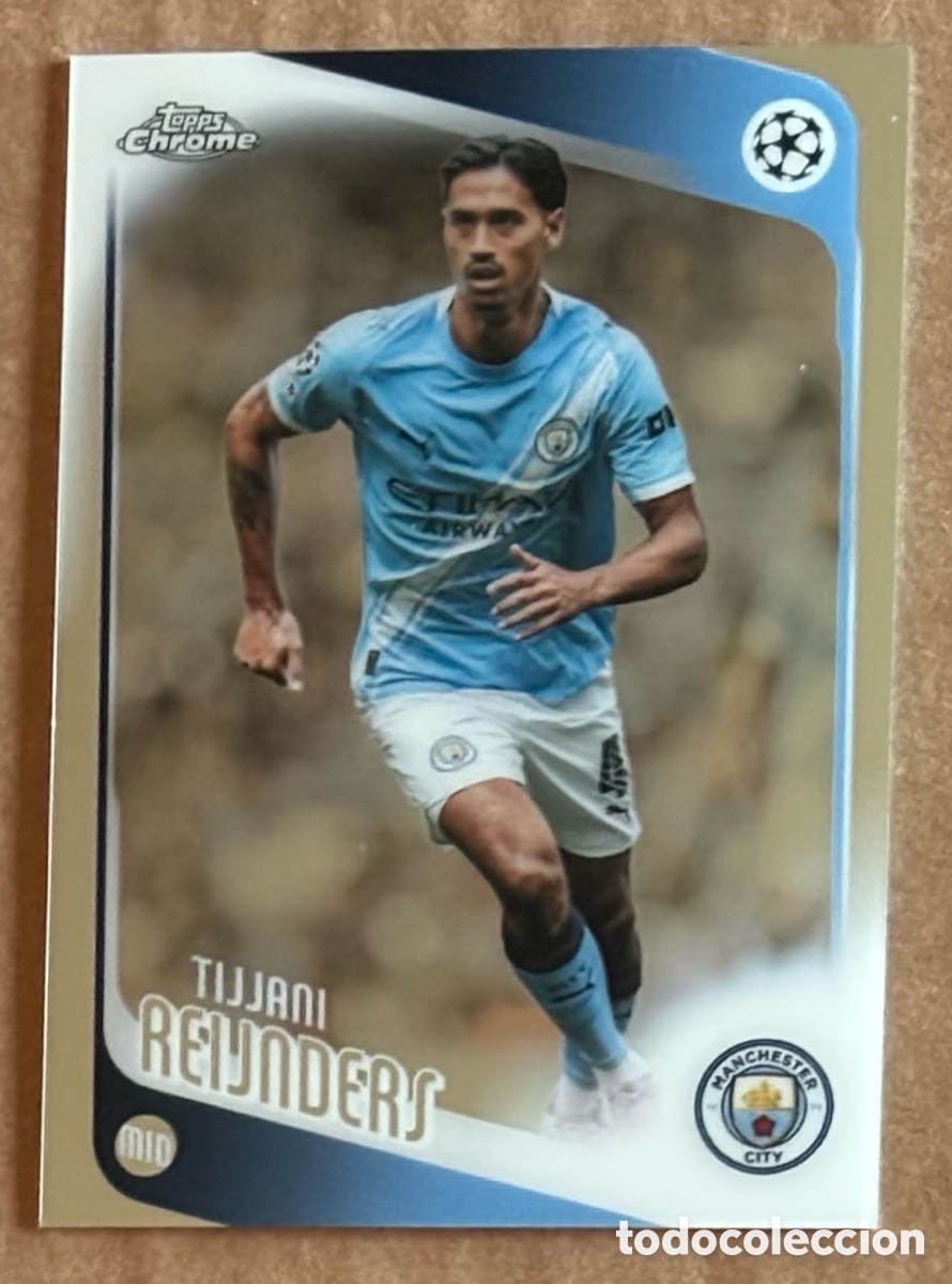 Cromos de F&uacute;tbol: TIJANI REIJNDERS (MANCHESTER CITY). CARTA TOPPS CHROME UEFA CHAMPIONS LEAGUE 2025/26. #155