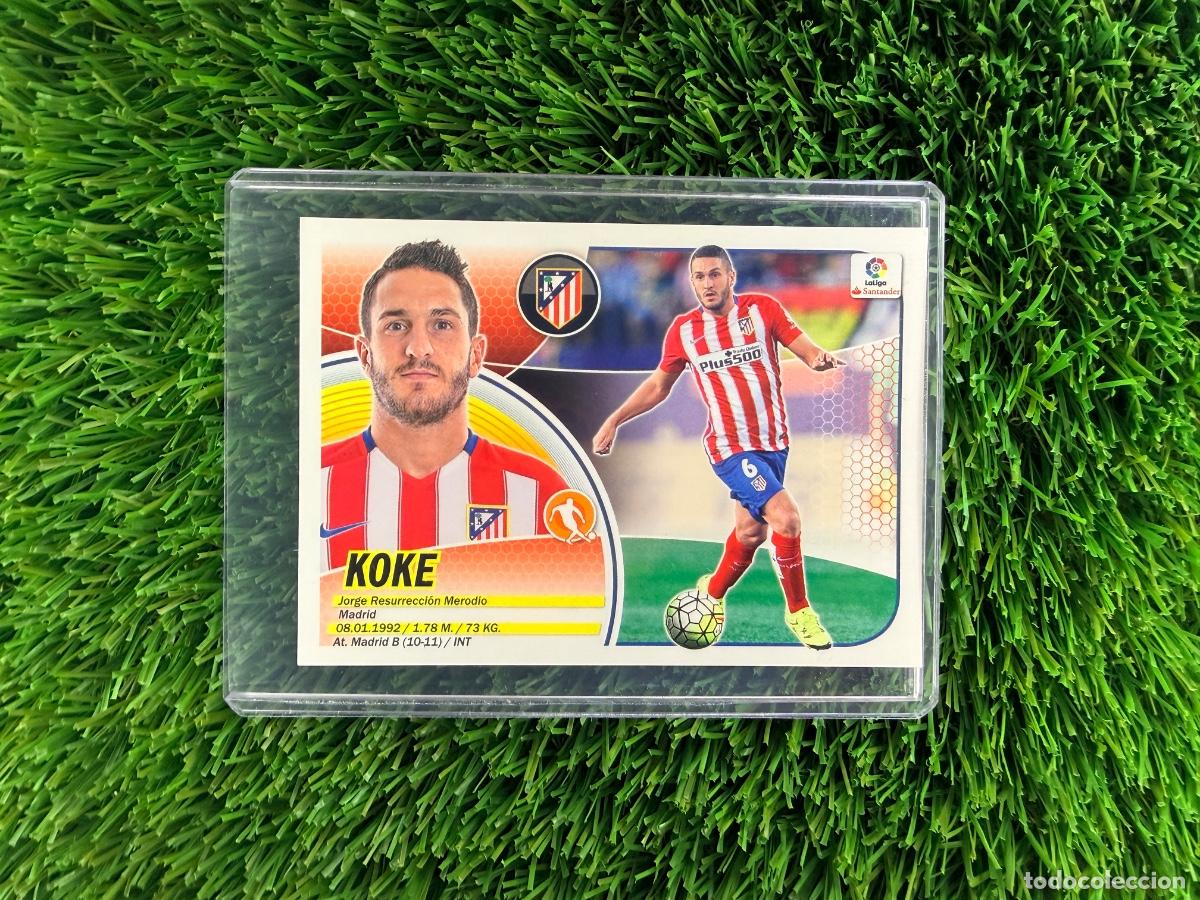 Cromos de F&uacute;tbol: N&ordm; 12 Koke Atl&eacute;tico de Madrid Liga Este 16 17