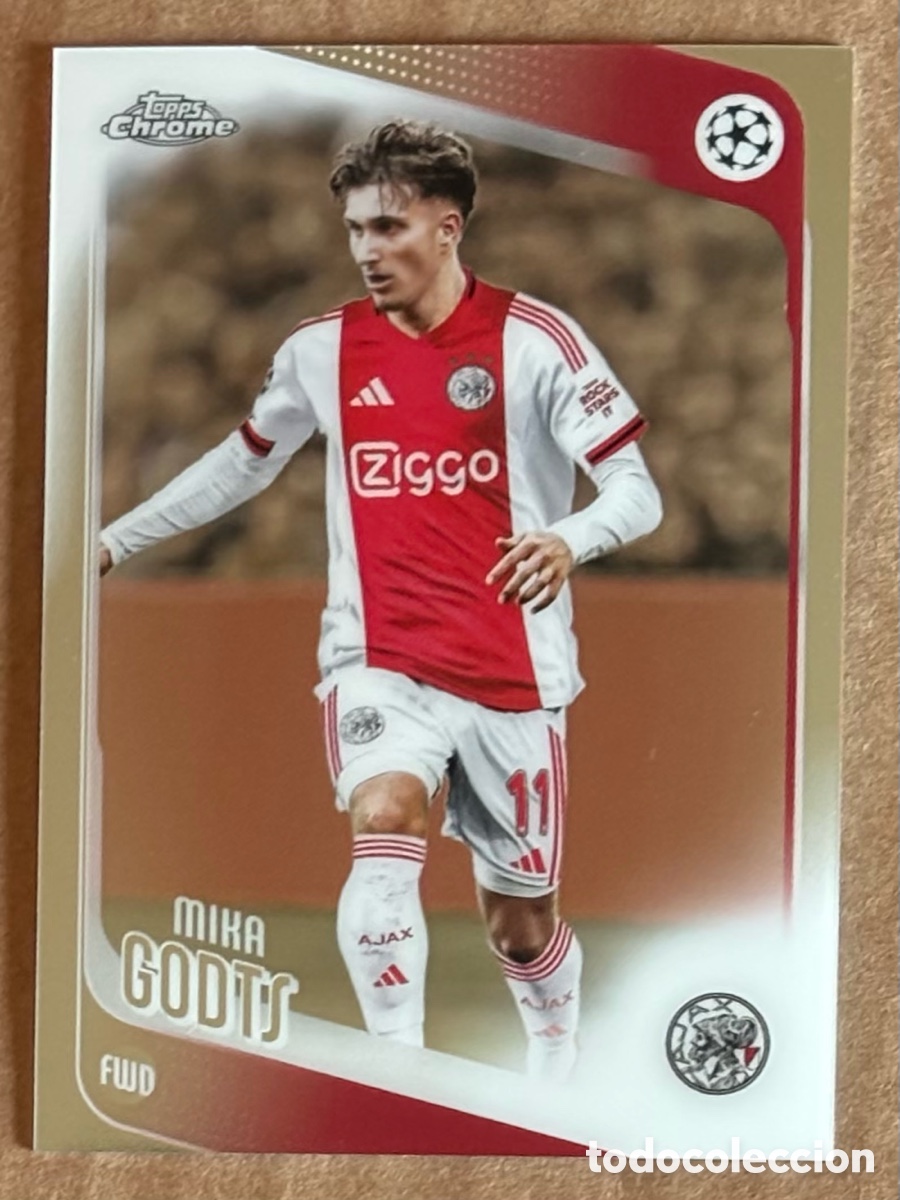 Cromos de F&uacute;tbol: MIKA GODTS (AFC AYAX). CARTA TOPPS CHROME UEFA CHAMPIONS LEAGUE 2025/26. #151.