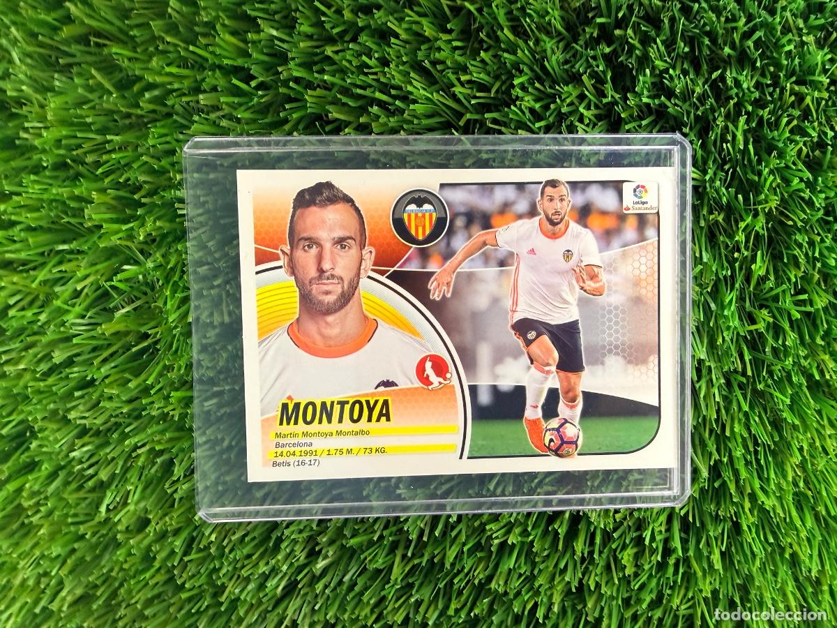Cromos de F&uacute;tbol: N&ordm; 40 Montoya &Uacute;ltimos Fichajes Valencia CF Liga Este 16 17