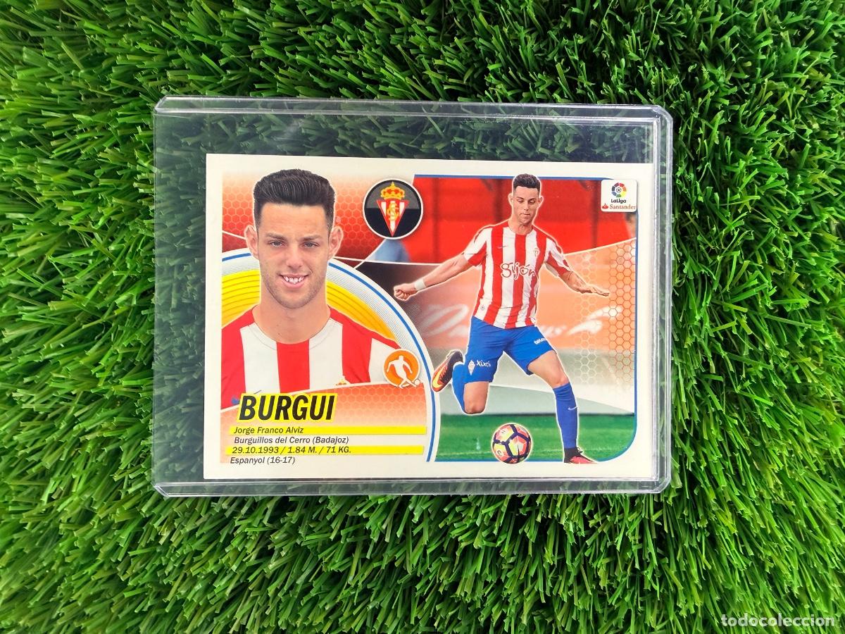 Cromos de F&uacute;tbol: N&ordm; 27 Burgui &Uacute;ltimos Fichajes Real Sporting Liga Este 16 17