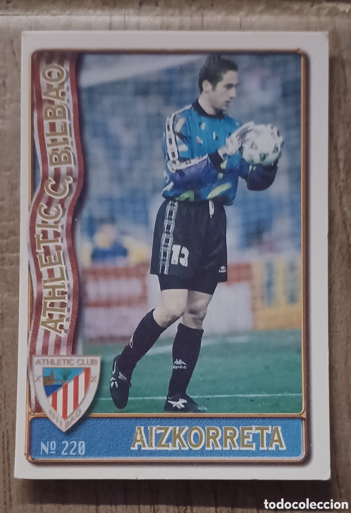 Cromos de f&uacute;tbol: CROMO N 220 BAJA AIZKORRETA ATHLETIC BILBAO MUNDICROMO LAS FICHAS DE LA LIGA 96 97