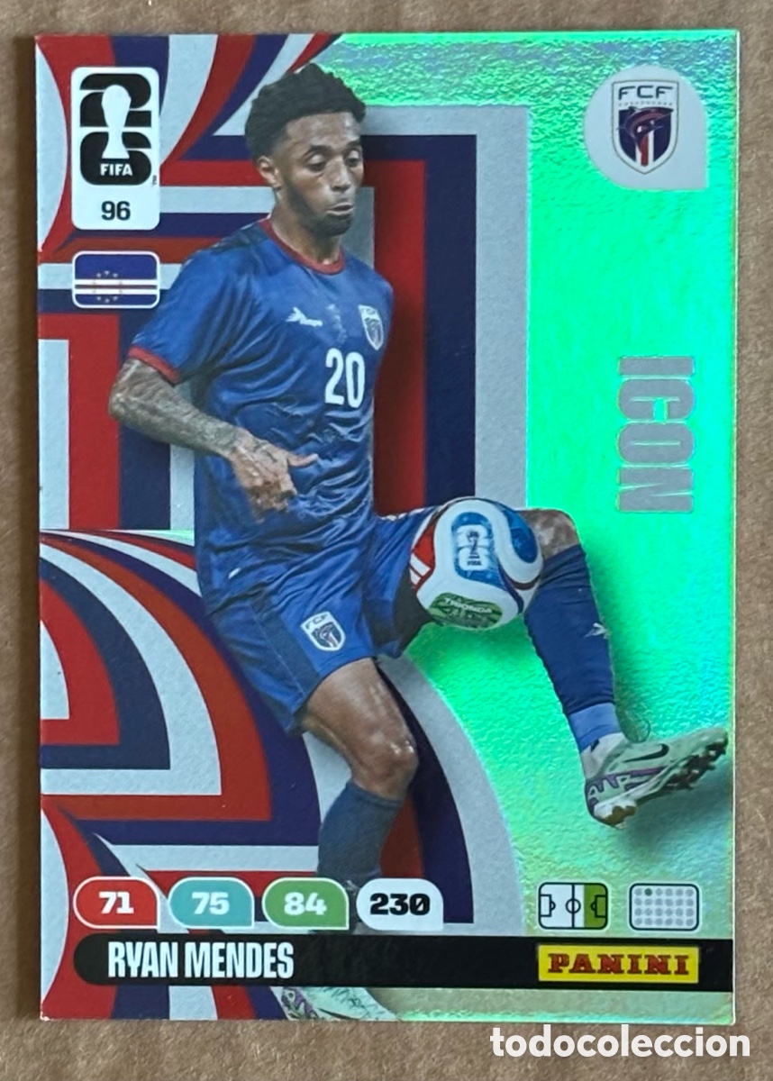 Fu&szlig;ball-Sticker: RYAN MENDES (CURASAO). CARTA ICON PANINI ADRENALYN XL FIFA WORLD CUP 2026. #96.