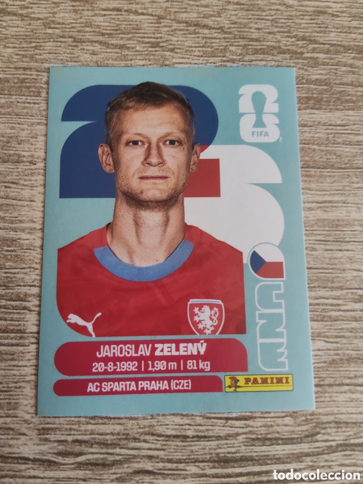 Cromos de F&uacute;tbol: Panini mundial 2026 CZE 6 Jaroslav Zeleny Rep&uacute;blica Checa
