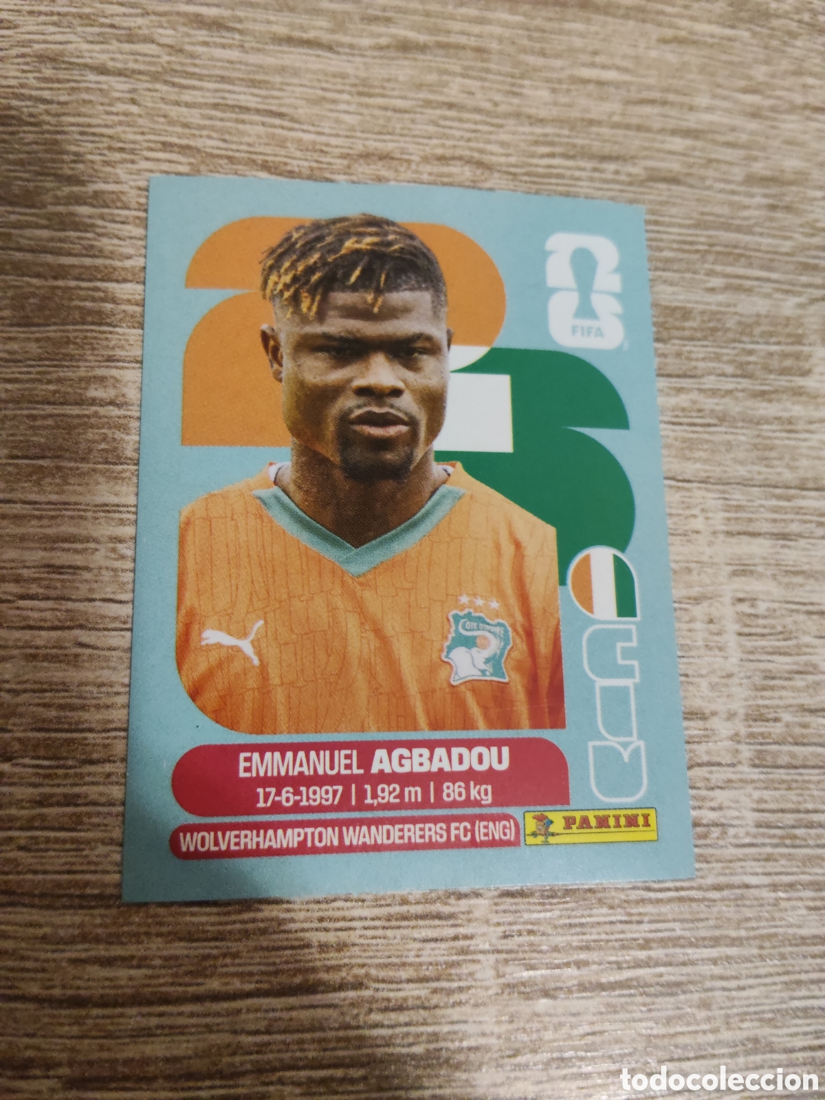 Cromos de F&uacute;tbol: Panini mundial 2026 CIV 8 Emmanuel Agbadou Costa de Marfil