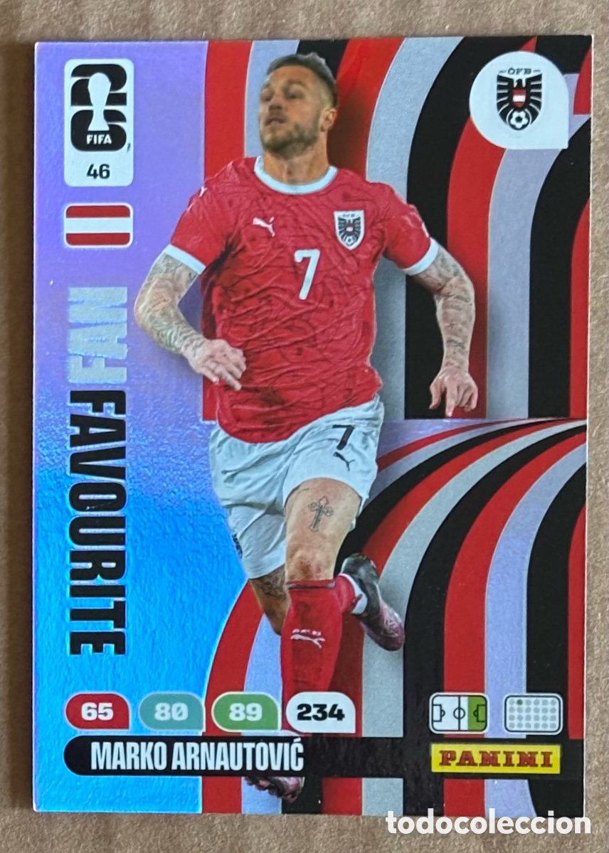Cromos de F&uacute;tbol: MARKO ARNAUTOVIC (ASUTRIA). CARTA FAN FAVOURITE PANINI ADRENALYN XL FIFA WORLD CUP 2026. #46.