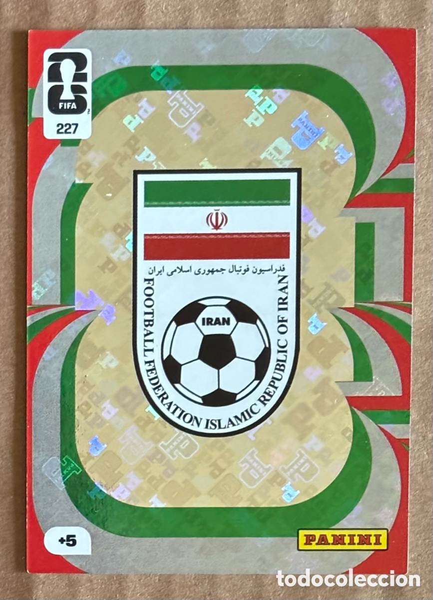 Cromos de F&uacute;tbol: ESCUDO IR&Aacute;N. CARTA PANINI ADRENALYN XL FIFA WORLD CUP 2026. #227.