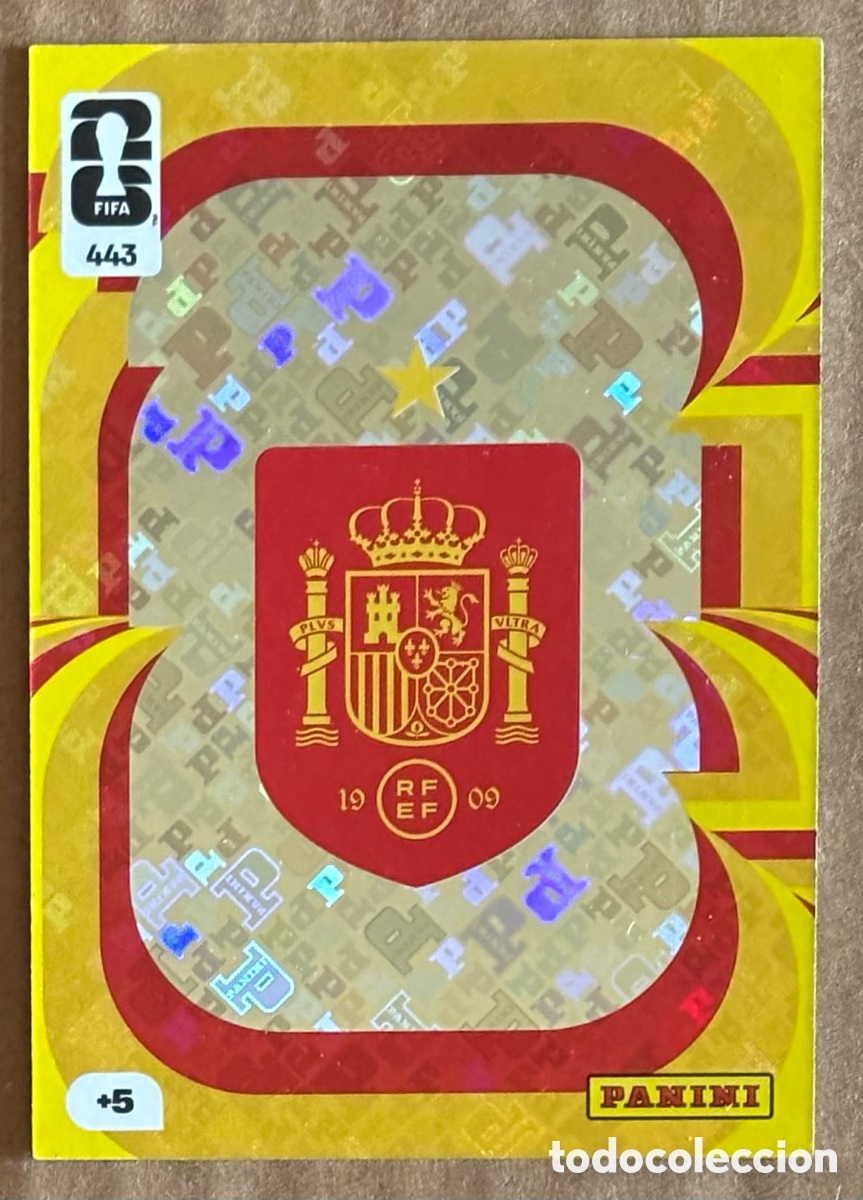 Cromos de F&uacute;tbol: ESCUDO ESPA&Ntilde;A. CARTA PANINI ADRENALYN XL FIFA WORLD CUP 2026. #443.