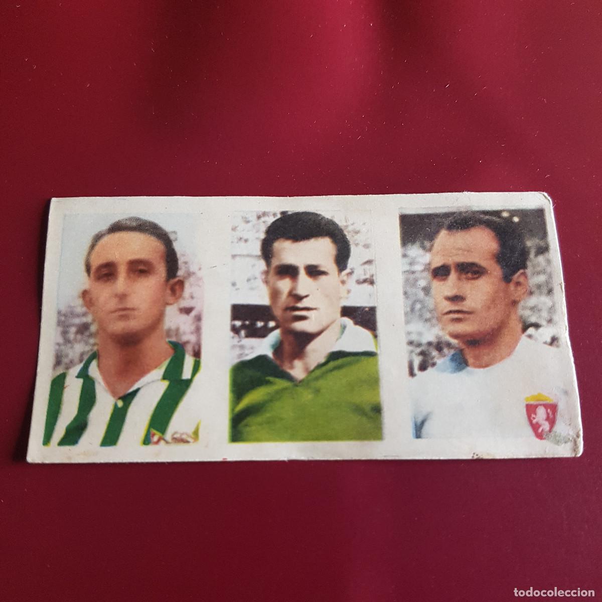 Cromos de F&uacute;tbol: RUIZ ROMERO - 1958 1959 - 58 59 - ZARAGOZA BETIS 285 TORRES 284 LASHERAS 332 AZPEITIA - NUNCA PEGADO