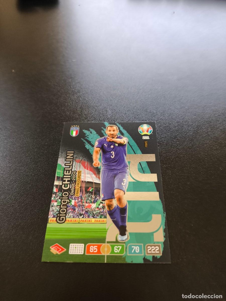 Cromos de F&uacute;tbol: 211 Giorgio Chiellini Fans' Favour ITALIA ITALY PANINI ADRENALYN XL EURO 2020 EUROCOPA NO LIGA ESTE