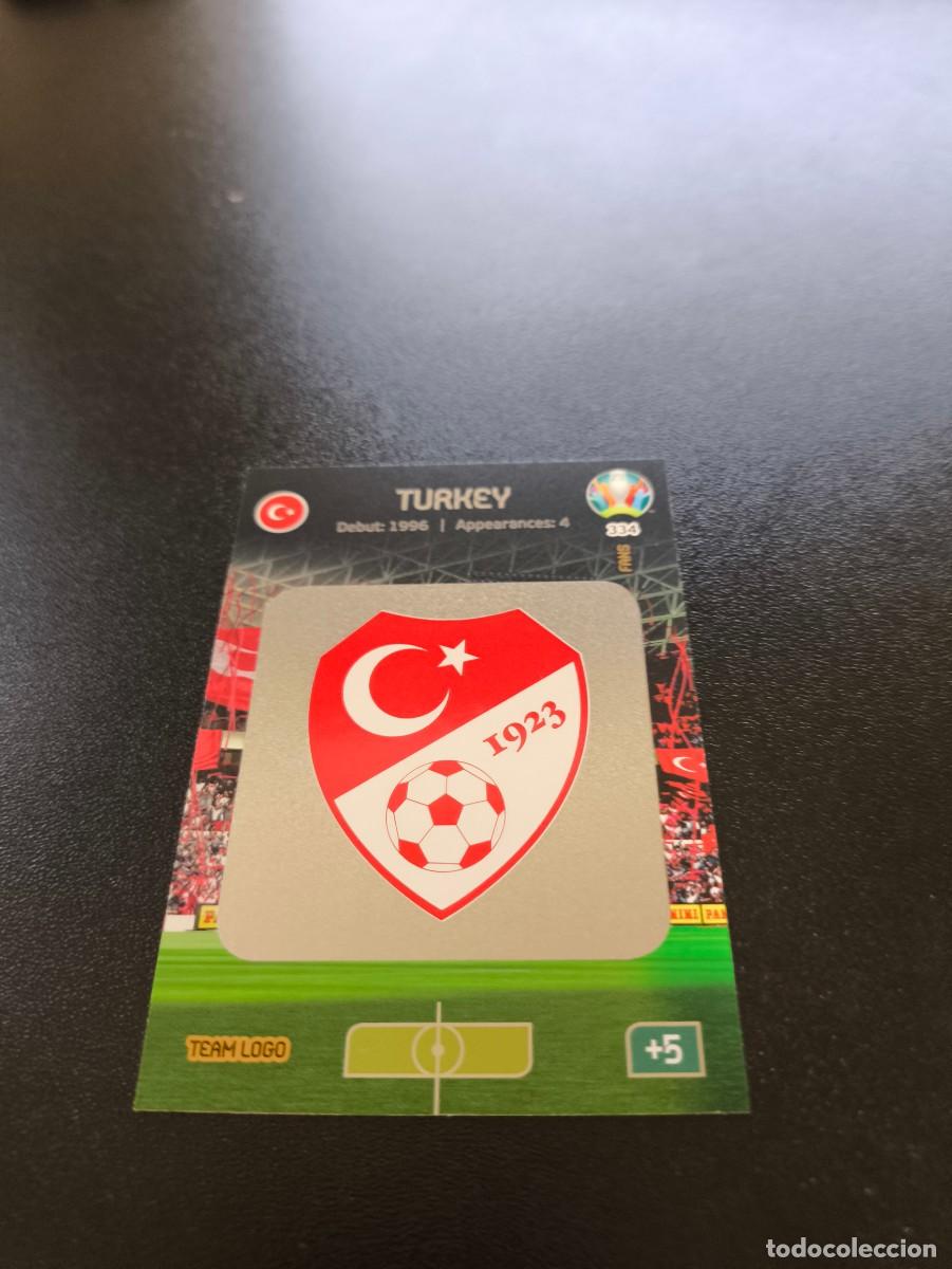 Cromos de F&uacute;tbol: 334 LOGO ESCUDO TURQUIA TURKEY PANINI ADRENALYN XL EURO 2020 EUROCOPA NO LIGA ESTE