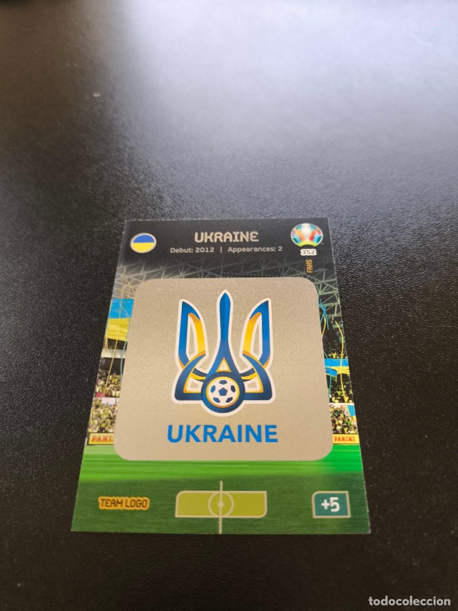 Football Stickers: 352 LOGO ESCUDO UCRANIA UKRAINE PANINI ADRENALYN XL EURO 2020 EUROCOPA NO LIGA ESTE