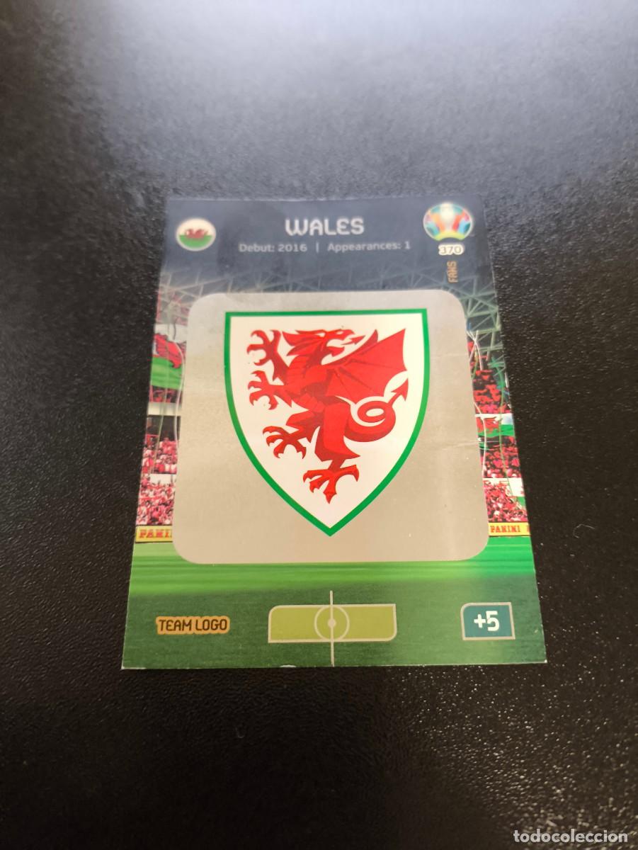 Cromos de F&uacute;tbol: 370 ESCUDO LOGO WALES GALES PANINI ADRENALYN XL EURO 2020 EUROCOPA NO LIGA ESTE