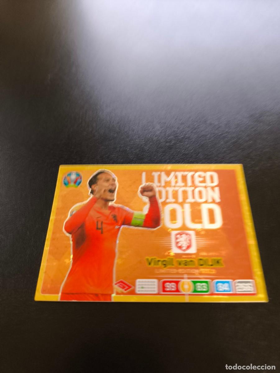 Cromos de F&uacute;tbol: Virgil van Dijk NETHERLANDS GOLD LIMITED EDITION LIMITADA PANINI ADRENALYN XL EURO 2020 NO LIGA ESTE
