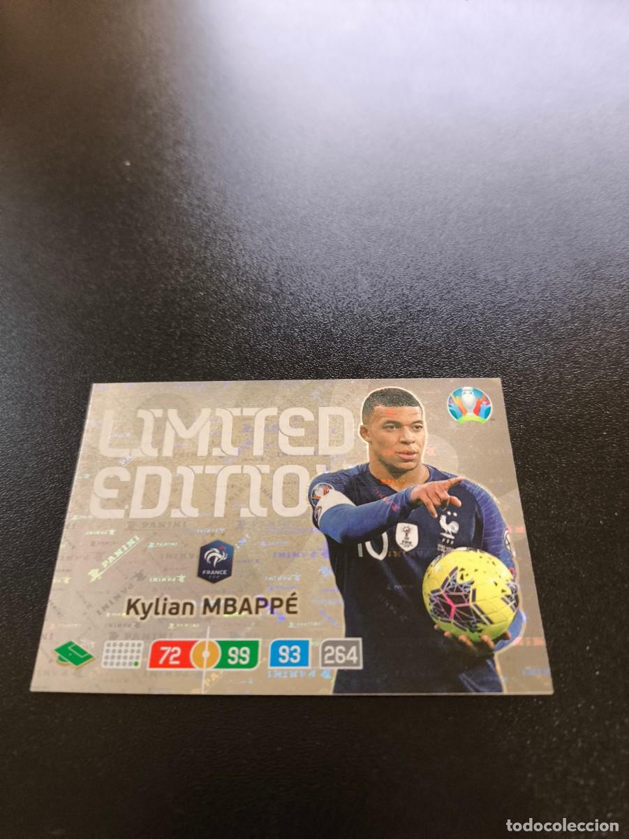 Cromos de F&uacute;tbol: Kylian Mbapp&eacute; FRANCIA REAL MADRID LIMITED EDITION LIMITADA PANINI ADRENALYN XL EURO 2020 N LIGA ESTE