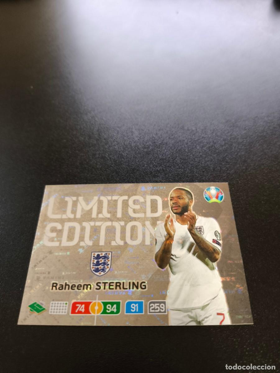 Cromos de F&uacute;tbol: Raheem Sterling ENGLAND INGLATERRA LIMITED EDITION LIMITADA PANINI ADRENALYN XL EURO 2020 N LIGA