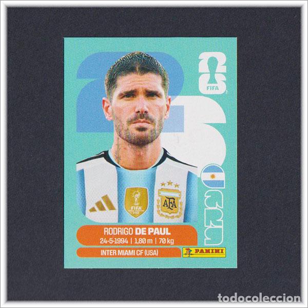 Cromos de F&uacute;tbol: FIFA WORLD CUP 2026 26 MUNDIAL PANINI RODRIGO DE PAUL ARG 10 ARGENTINA COLECCI&Oacute;N ALBUM LIGA STICKER