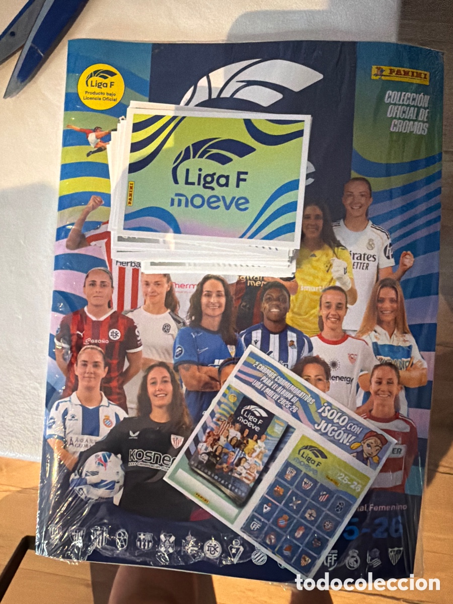 Cromos de F&uacute;tbol: Colecci&oacute;n completa sin pegar y album vac&iacute;o liga femenina 25 26 panini 2025 2026