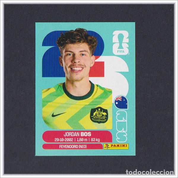 Cromos de F&uacute;tbol: FIFA WORLD CUP 2026 26 MUNDIAL PANINI JORDAN BOS AUS 6 AUSTRALIA COLECCI&Oacute;N ALBUM LIGA STICKER