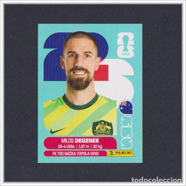Cromos de F&uacute;tbol: FIFA WORLD CUP 2026 26 MUNDIAL PANINI MILOS DEGENEK AUS 10 AUSTRALIA COLECCI&Oacute;N ALBUM LIGA STICKER