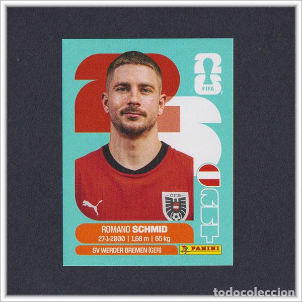 Fu&szlig;ball-Sticker: FIFA WORLD CUP 2026 26 MUNDIAL PANINI ROMANO SCHMID AUT 16 AUSTRIA COLECCI&Oacute;N ALBUM LIGA STICKER