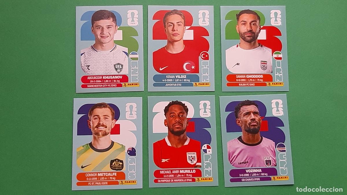 Figurine di Calcio: (PANINI) LOTE DE 6 CROMOS PANINI MUNDIAL 2026 FIFA