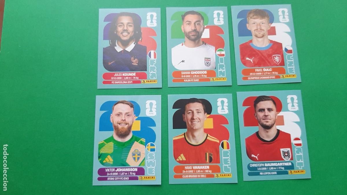 Figurine di Calcio: (PANINI) LOTE DE 6 CROMOS PANINI MUNDIAL 2026 FIFA