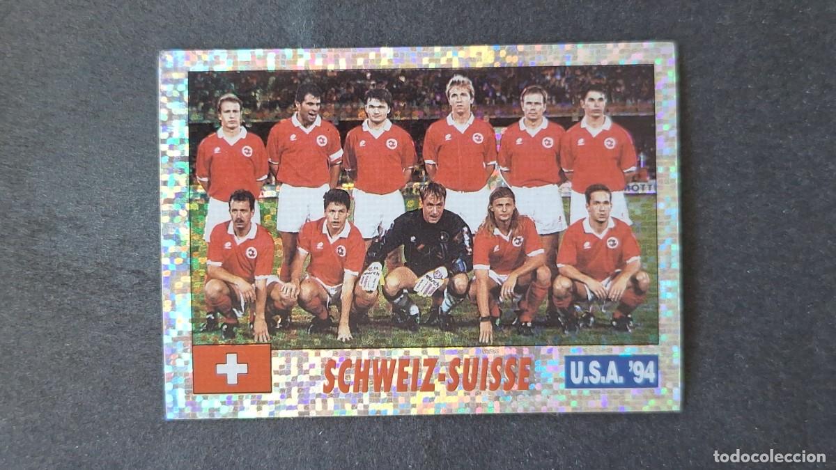 Cromos de F&uacute;tbol: L2 EQUIPO SELECCION SUIZA MUNDIAL U.S.A. 94 SERVICE LINE NUNCA PEGADO SIN PEGAR