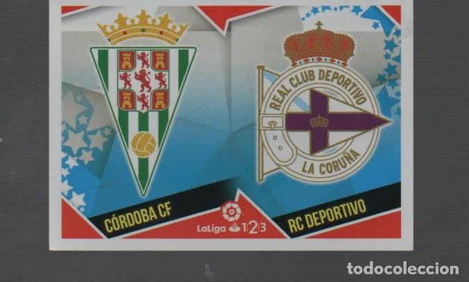 Cromos de F&uacute;tbol: CROMOS LIGA 2018/19 DE CASA ESTE Y PANINI ESCUDO DE SEGUNDA ELC&Oacute;RDOBA CF Y LA CORU&Ntilde;A N&ordm; 3