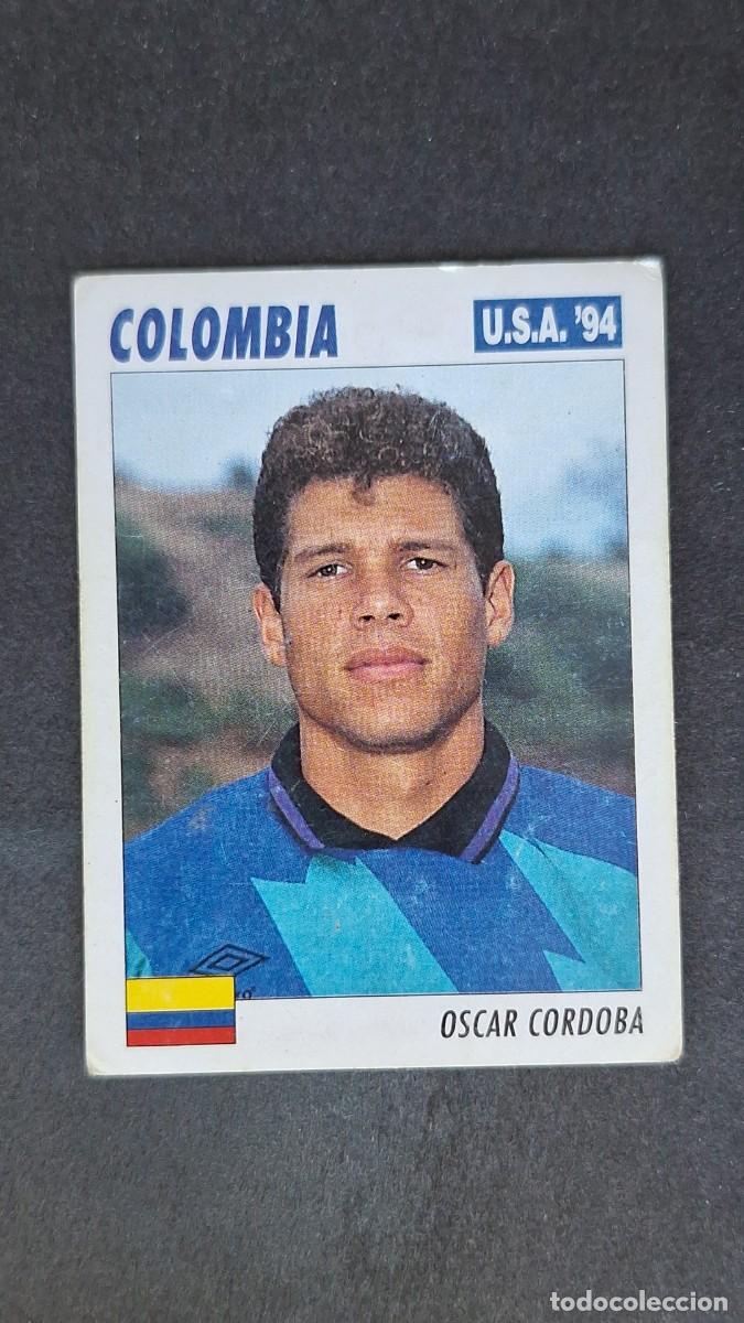 Figurine di Calcio: L2 OSCAR CORDOBA SELECCION COLOMBIA MUNDIAL U.S.A. 94 SERVICE LINE NUNCA PEGADO SIN PEGAR