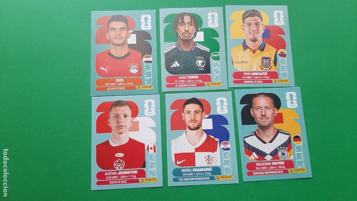 Figurine di Calcio: (PANINI) LOTE DE 6 CROMOS PANINI MUNDIAL 2026 FIFA