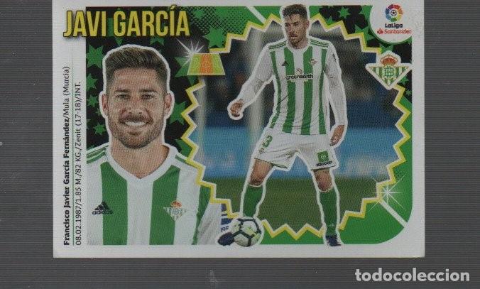 Figurine di Calcio: CROMOS LIGA 2018/19 DE CASA ESTE Y PANINI DE REAL BETIS JAVI GARCIA BETIS N&ordm; 8 A