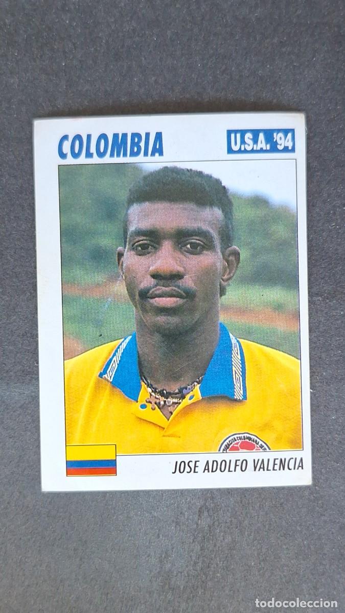 Figurine di Calcio: L2 JOSE ADOLFO VALENCIA SELECCION COLOMBIA MUNDIAL U.S.A. 94 SERVICE LINE NUNCA PEGADO SIN PEGAR
