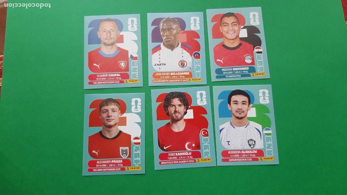 Cartes &agrave; collectionner de Football: (PANINI) LOTE DE 6 CROMOS PANINI MUNDIAL 2026 FIFA