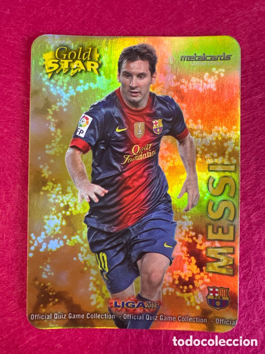 Cromos de F&uacute;tbol: 13/45 MESSI GOLSD STAR BRILLO LISO MUNDICROMO 2013 12 13 LIMITED EDITION