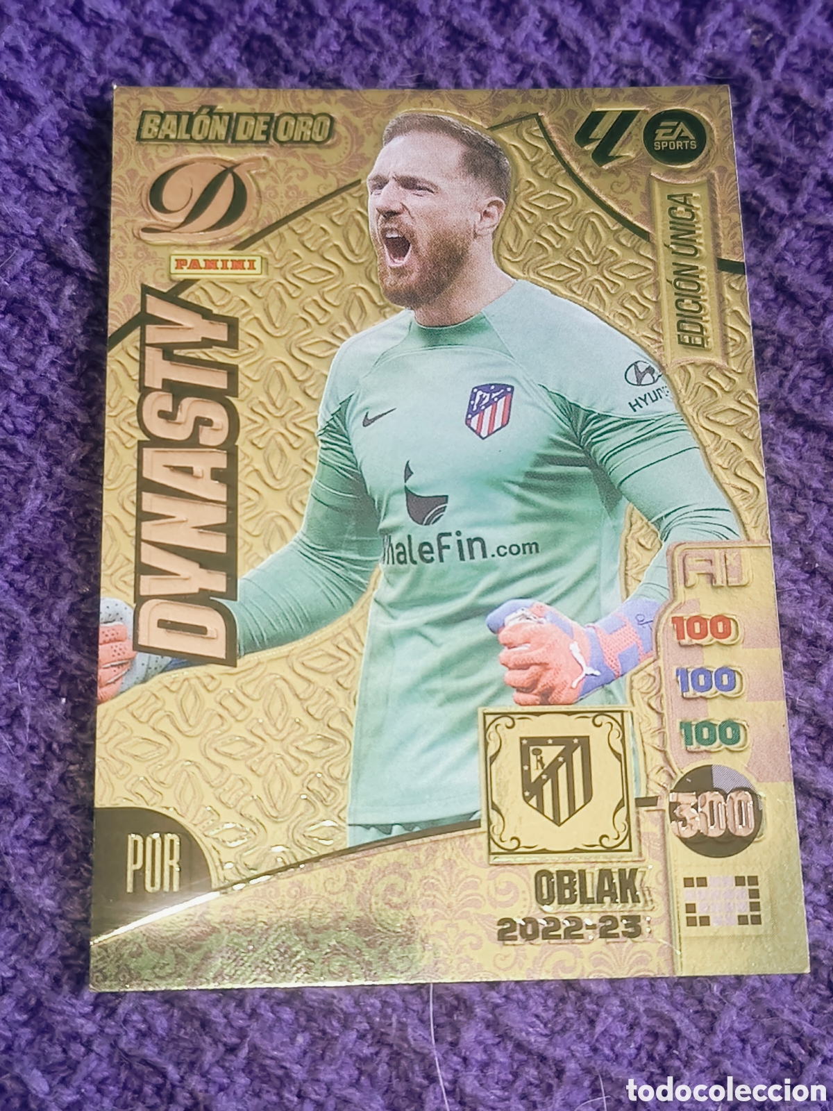 Football Stickers: Jan Oblak - Bal&oacute;n de Oro &rdquo;Dynasty&rdquo; Edici&oacute;n &Uacute;nica - Adrenalyn XL LaLiga 2022-23 - Panini