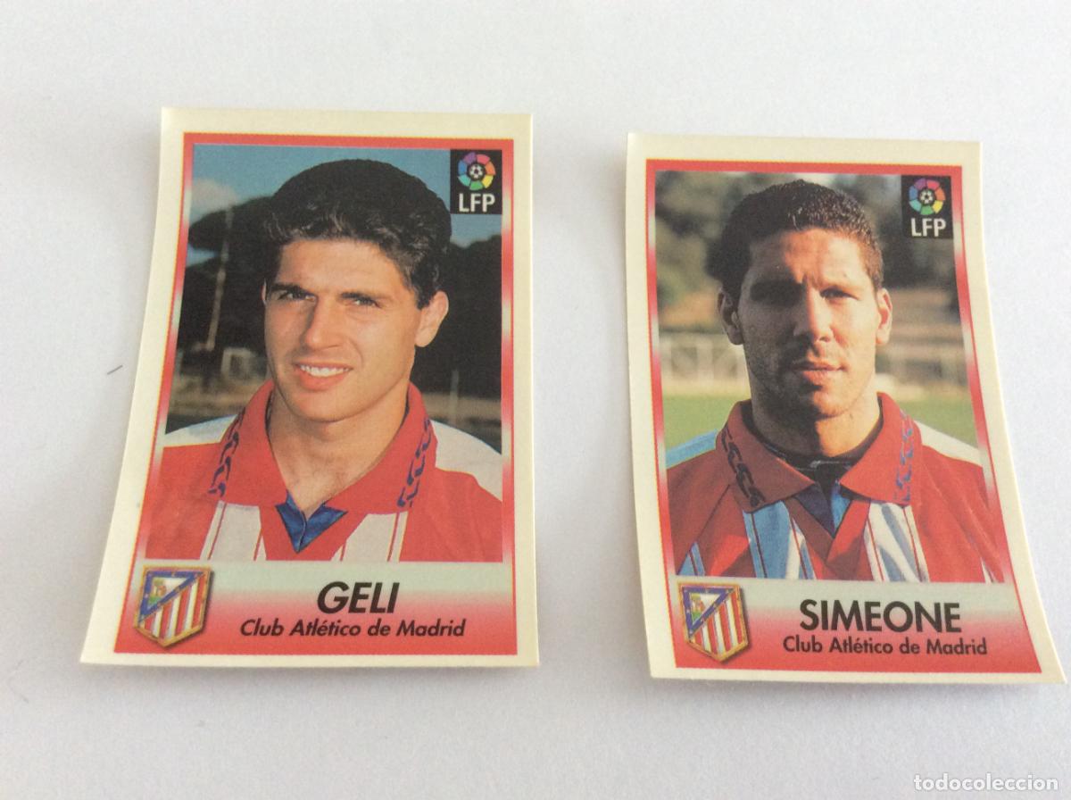 Cromos de F&uacute;tbol: Simeone Geli Atl&eacute;tico Madrid Bollycao F&uacute;tbol 96-97 1996 1997