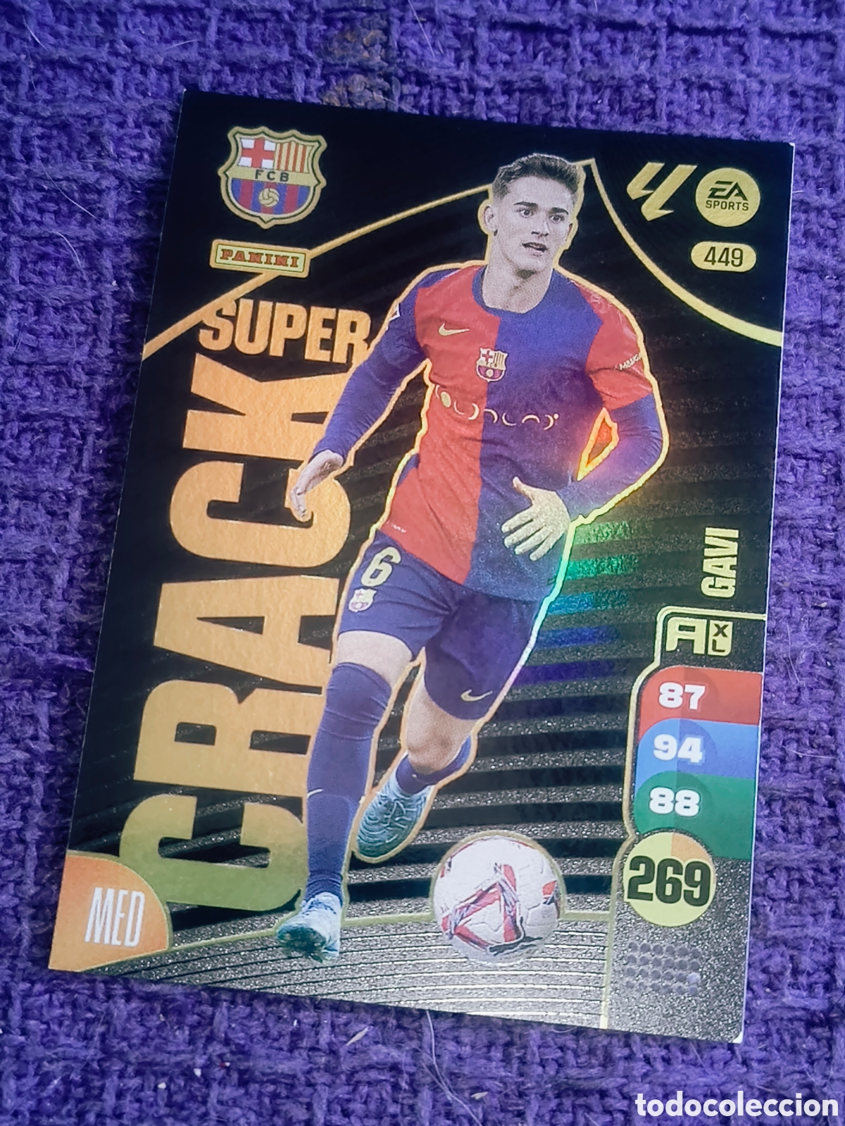 Cromos de F&uacute;tbol: Gavi - Super Crack (N&ordm; 449) - Adrenalyn XL LaLiga EA Sports 2024-25 - Panini