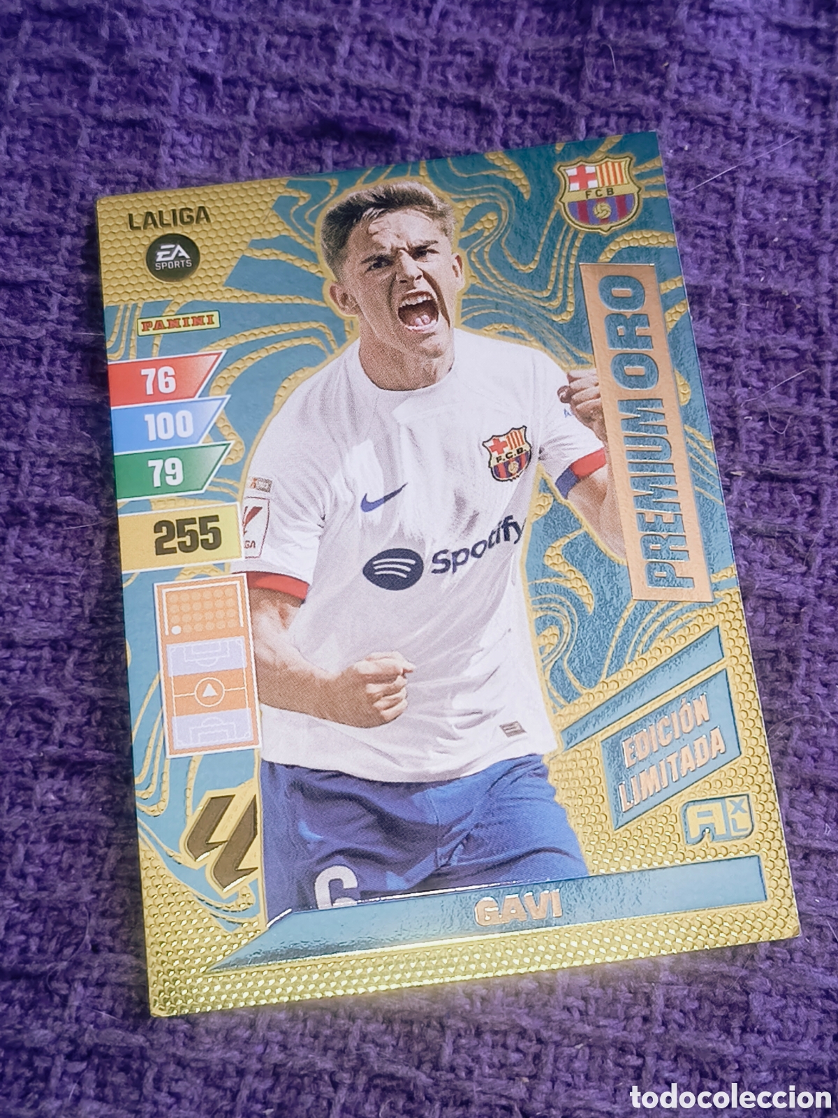 Football Stickers: Gavi - Premium Oro Edici&oacute;n Limitada - Adrenalyn XL LaLiga EA Sports 2023-24 - Panini