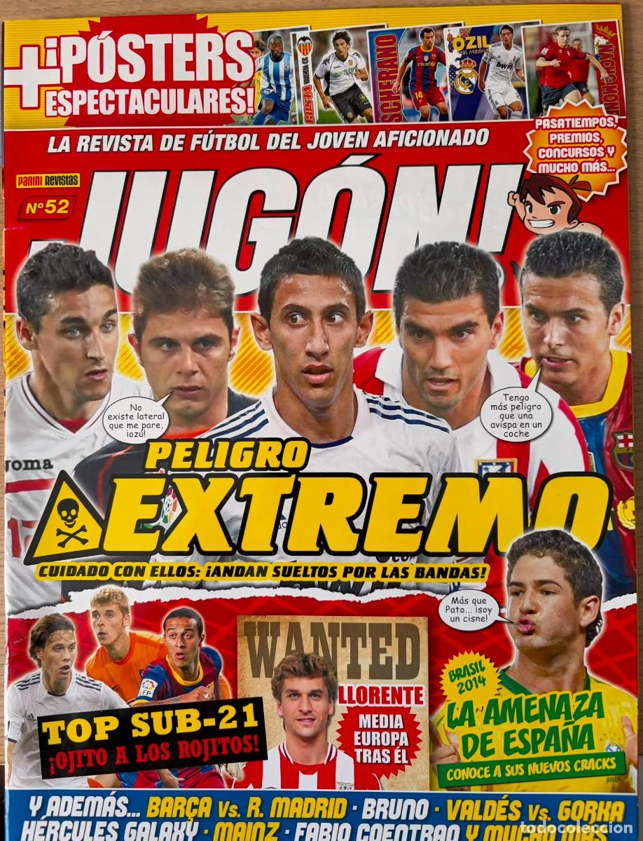 Cromos de F&uacute;tbol: JUGON 52 REVISTA PANINI INCLUYE APENDICE CAMPEONES DEL MUNDO ESPA&Ntilde;A INTERIOR MUNDIAL 2010 SIN CROMOS