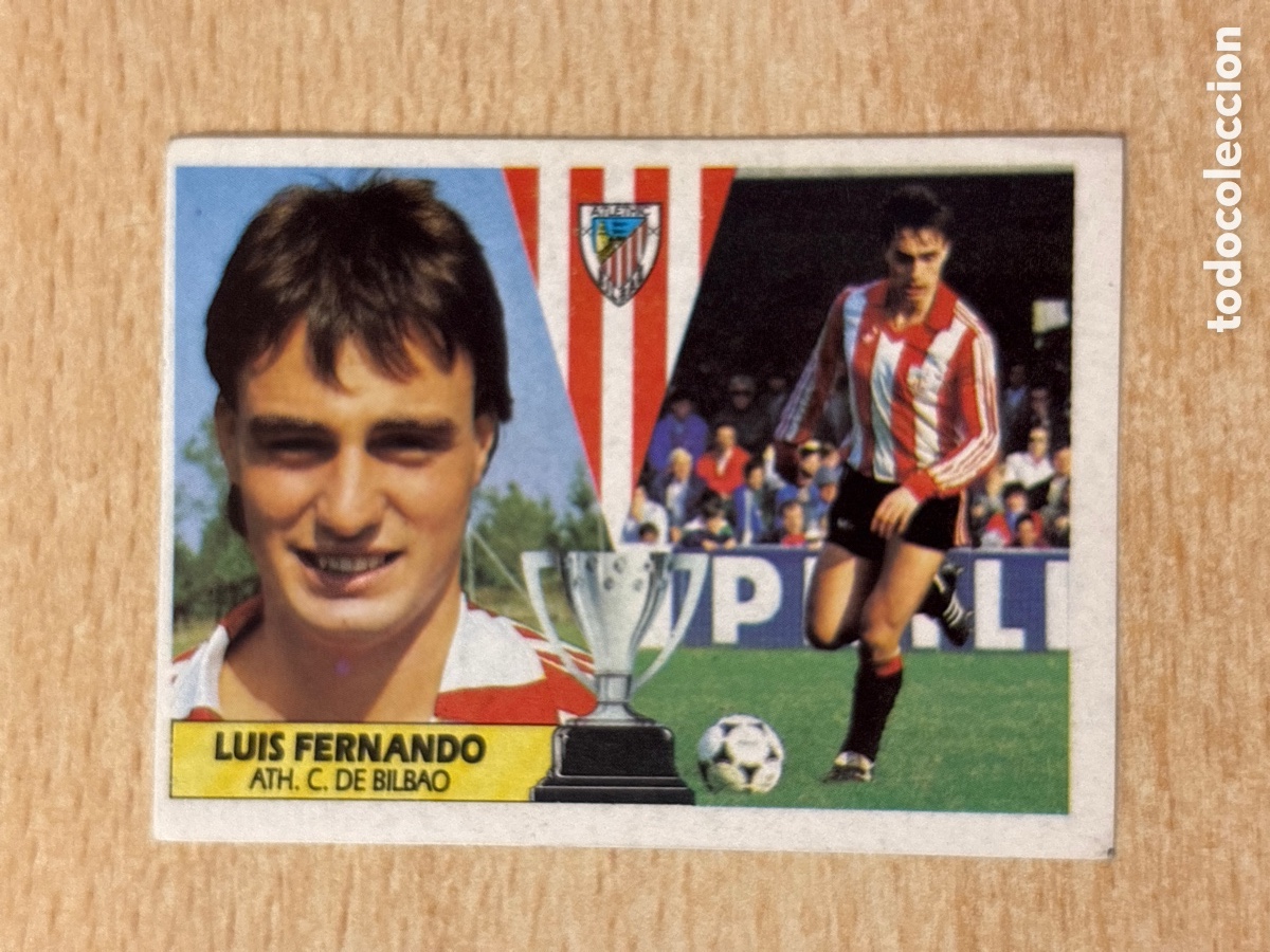 Cromos de f&uacute;tbol: Luis Fernando Athletic Club de Bilbao Ed. Este 87 88 sin pegar