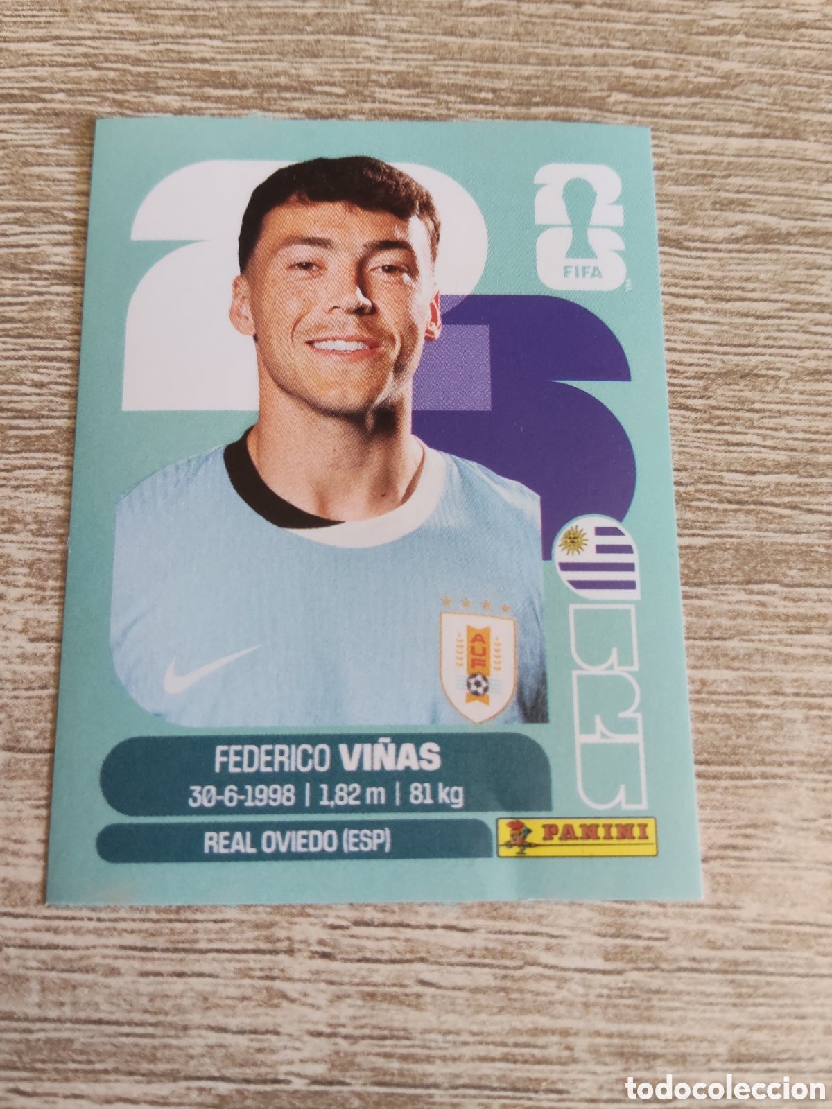 Cromos de F&uacute;tbol: Panini mundial 2026 URU 18 Federico Vi&ntilde;as Uruguay