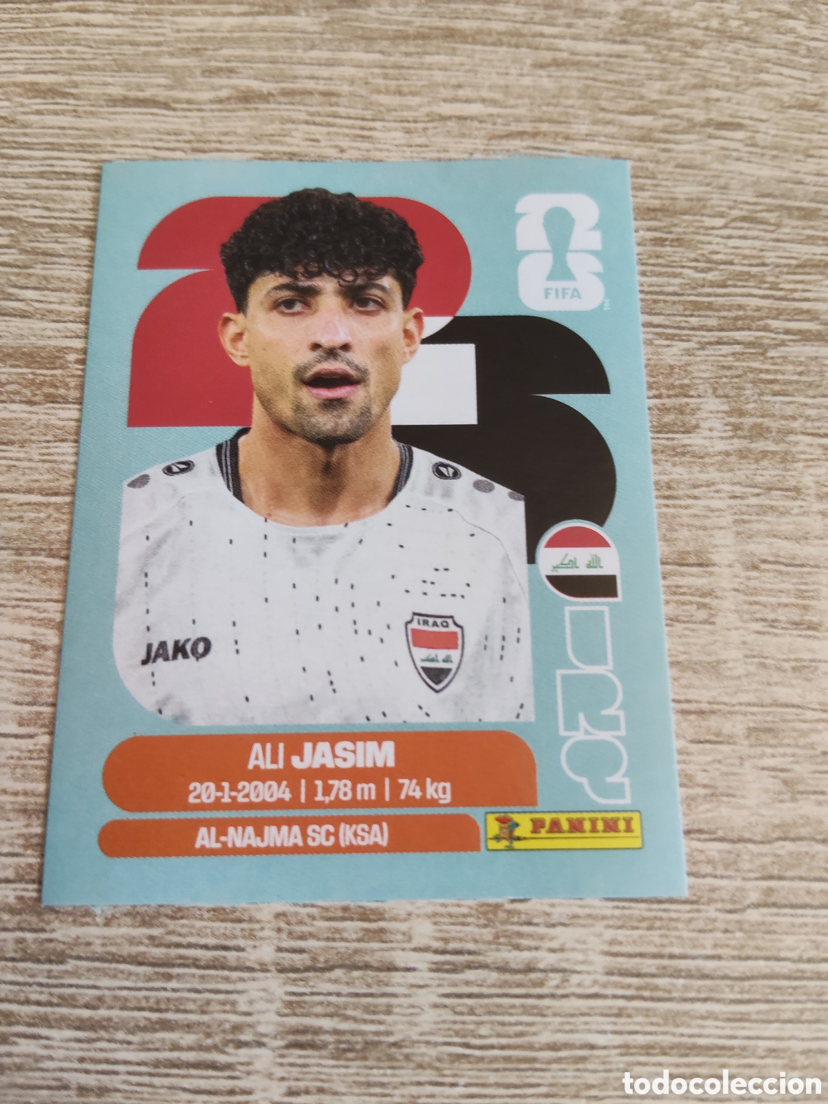 Cromos de F&uacute;tbol: Panini mundial 2026 IRQ 12 Ali Jasim Iraq