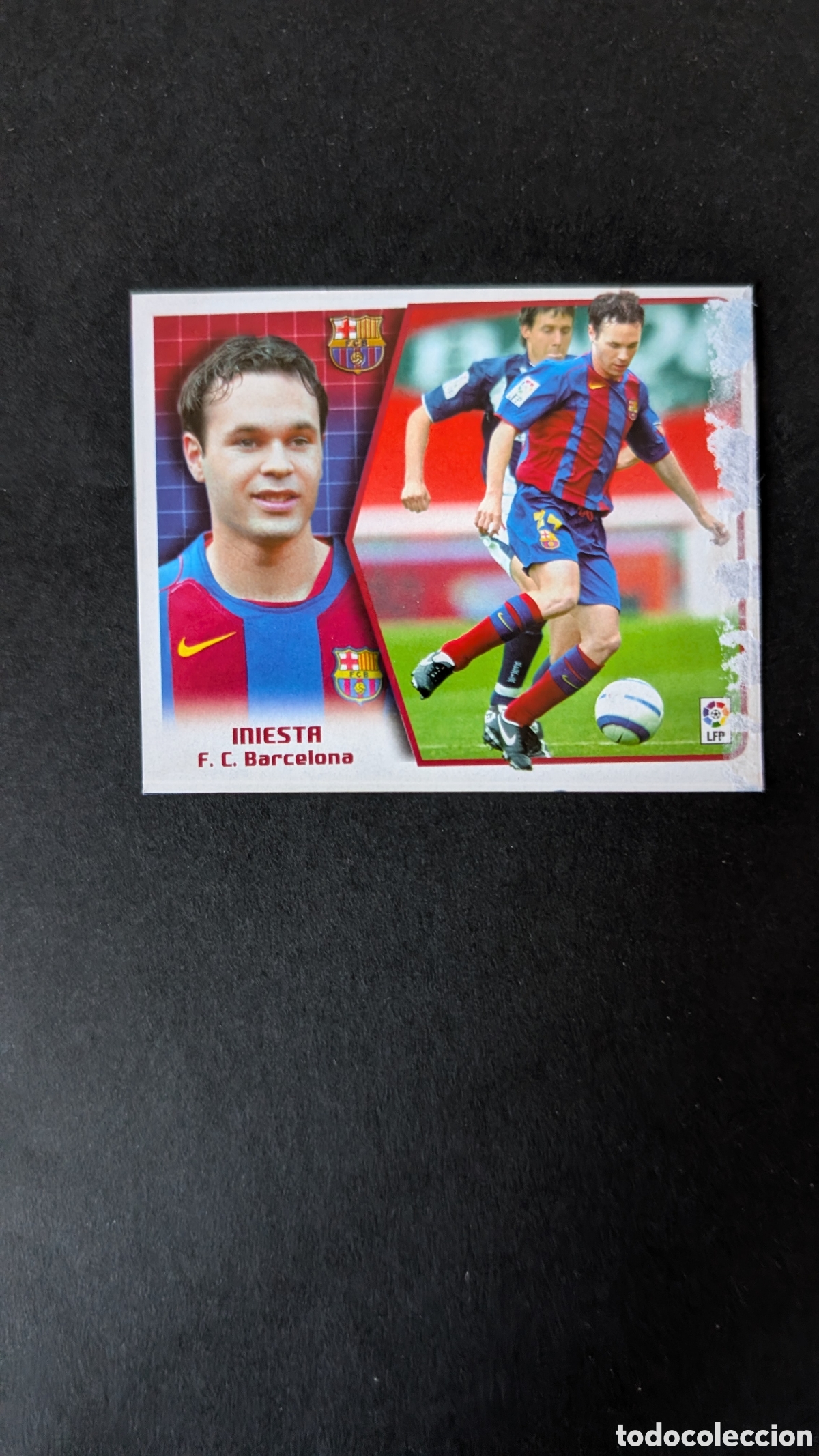 Cromos de F&uacute;tbol: INIESTA BARCELONA LIGA ESTE 2005/06 05 06 RECORTADO
