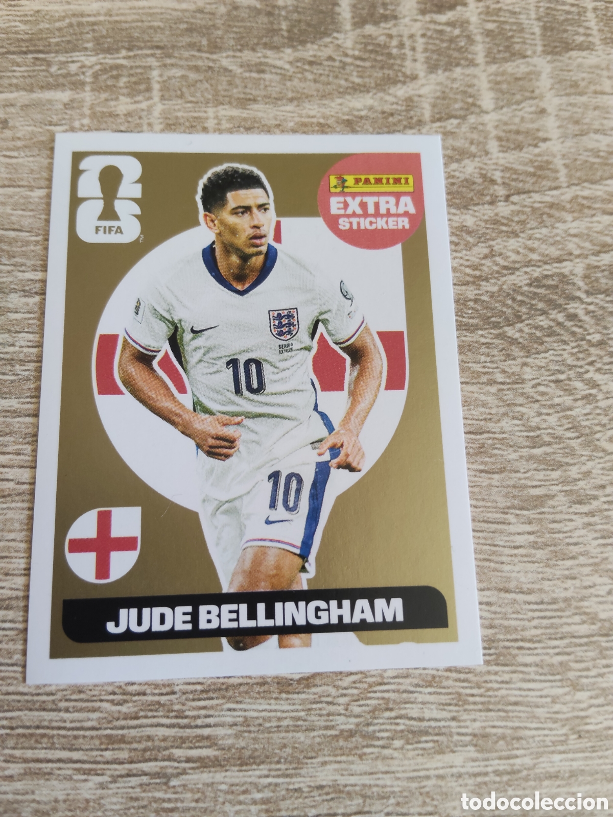 Cromos de F&uacute;tbol: Panini mundial 2026 extra sticker oro Jude Bellingham Inglaterra