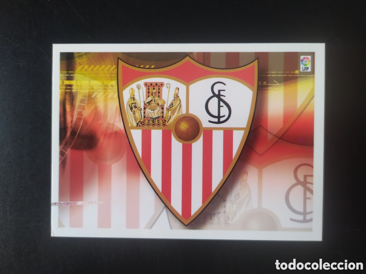 Football Stickers: Mundicromo ediciones estadio 2007 2008 07 08 escudo check list inicial n&deg; 37 Sevilla