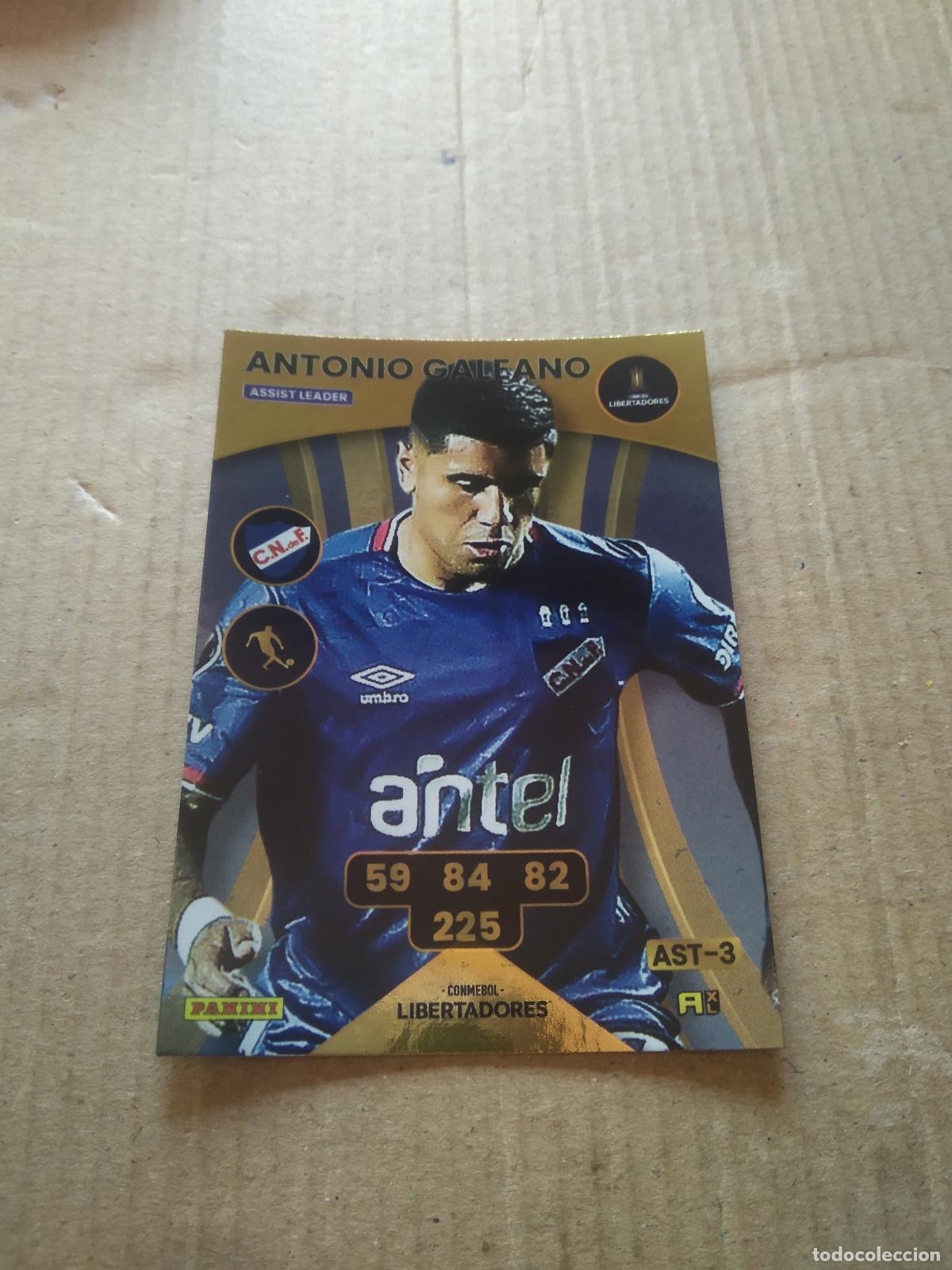 Cromos de F&uacute;tbol: ANTONIO GALEANO CROMO FUTBOL PANINI ADRENALYN CONMEBOL LIBERTADORES SUDAMERICANA 2024