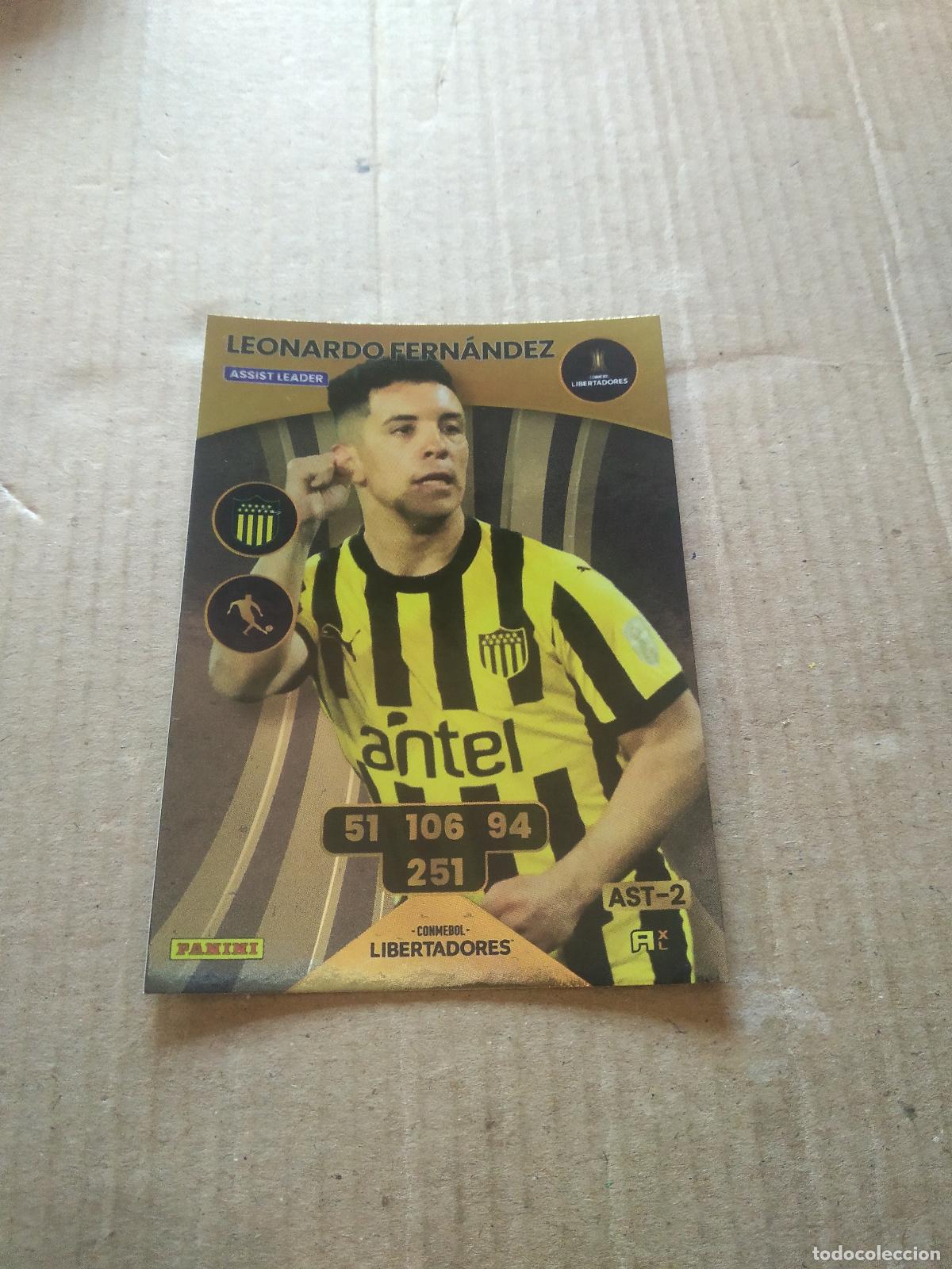 Cromos de F&uacute;tbol: LEONARDO FERNANDEZ PE&Ntilde;AROL CROMO FUTBOL PANINI ADRENALYN CONMEBOL LIBERTADORES SUDAMERICANA 2024